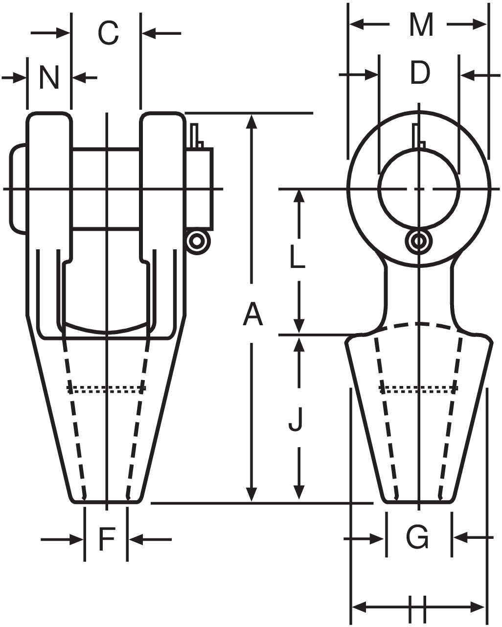 Open Spelter Socket for steel wire ropes Mennens Netherlands